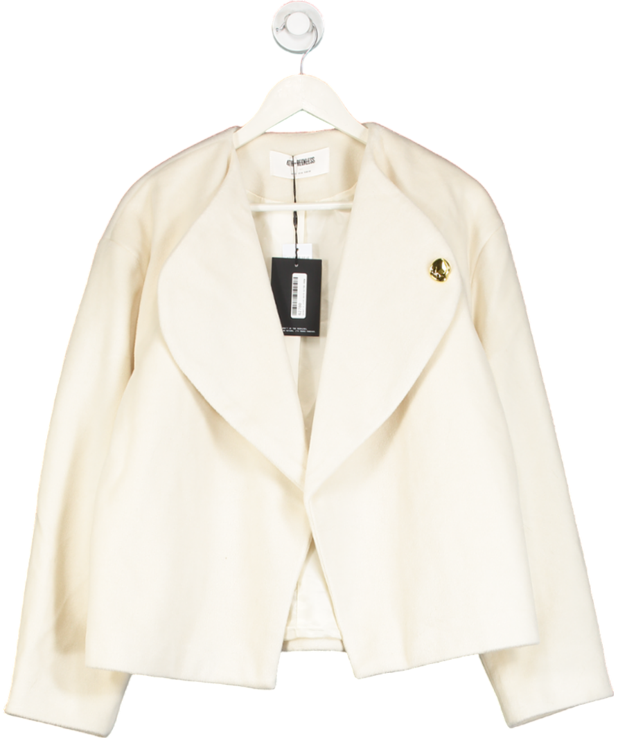 4th & Reckless Cream Oversized Lapel Jacket- Shelly UK 10