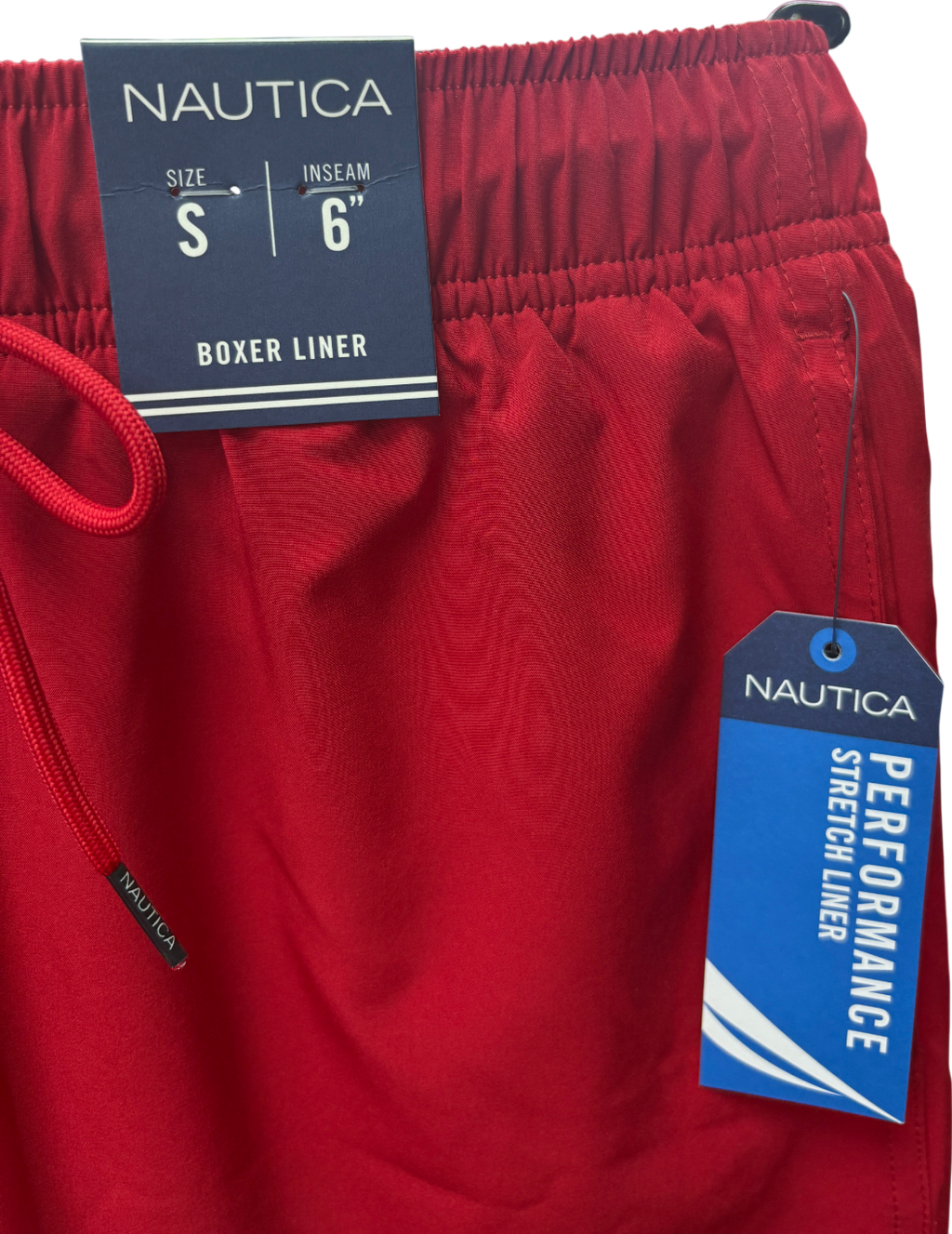 Nautica Red 6" Swim Shorts UK S