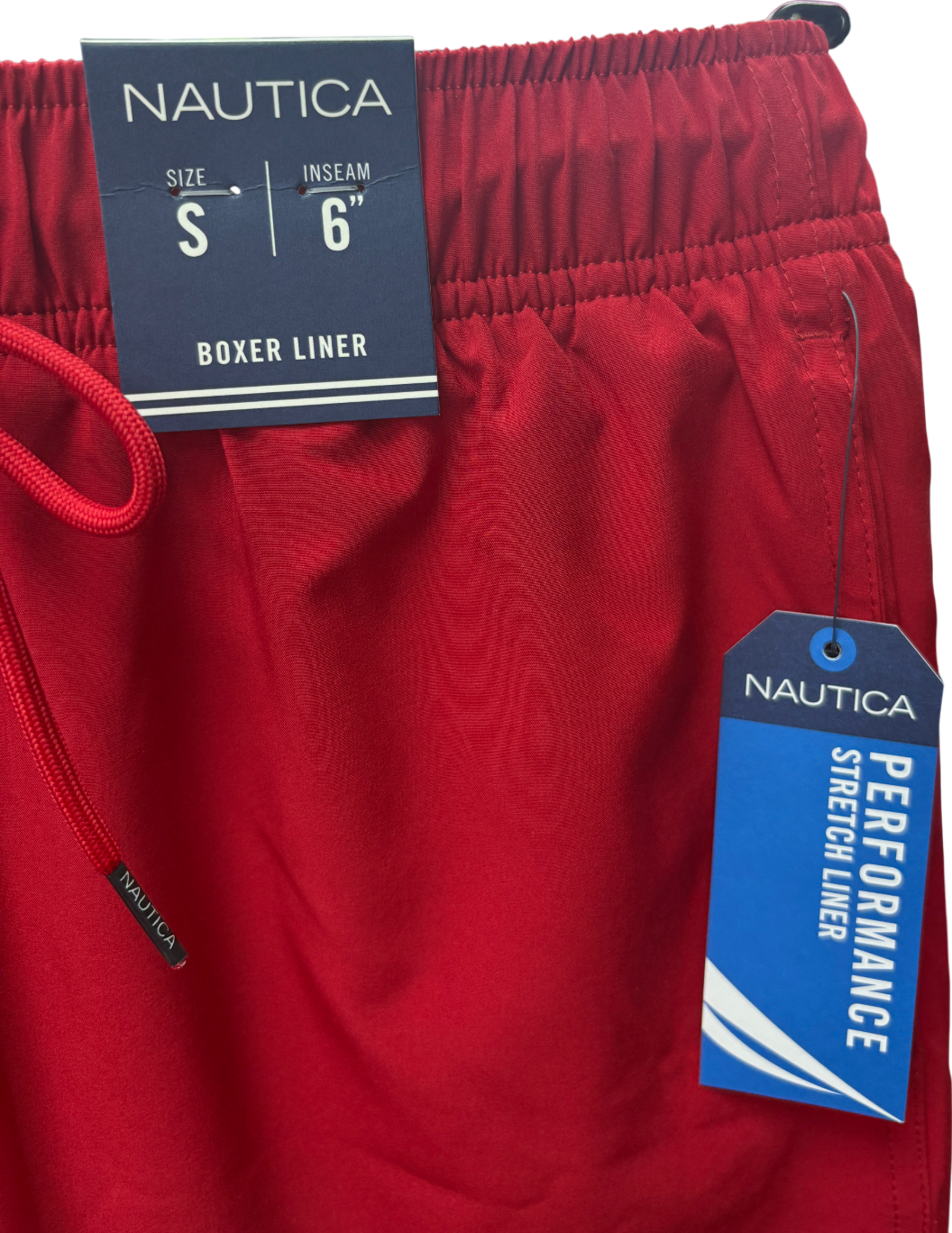Nautica Red 6" Swim Shorts UK S