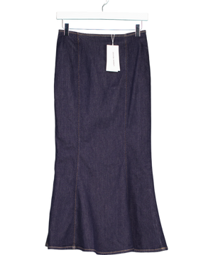 Urban Revivo Blue Mermaid Denim Midi Skirt UK XS