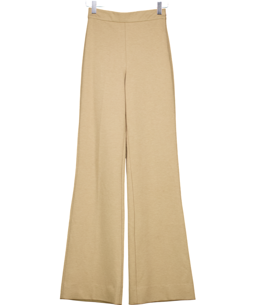 ZARA Beige Stretch Flare Trousers UK XS