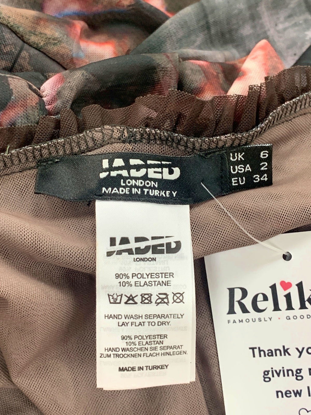 Jaded London Multi-Colour Floral Dress UK 6