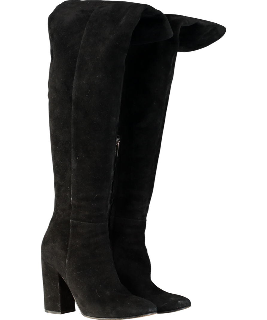 Gianvito Rossi Black Suede Over the Knee Boots UK 6 EU 39 👠