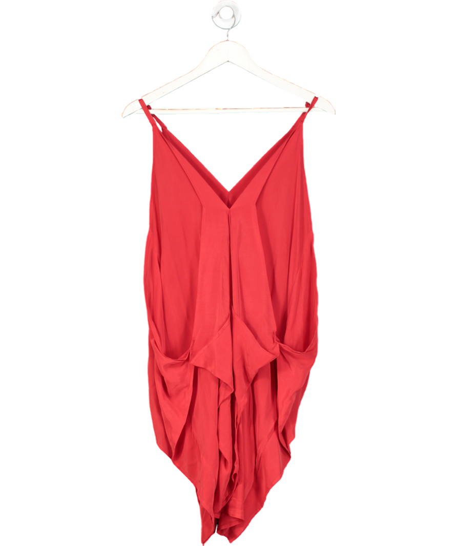 Jan Alghren Red Silk Dress UK 8