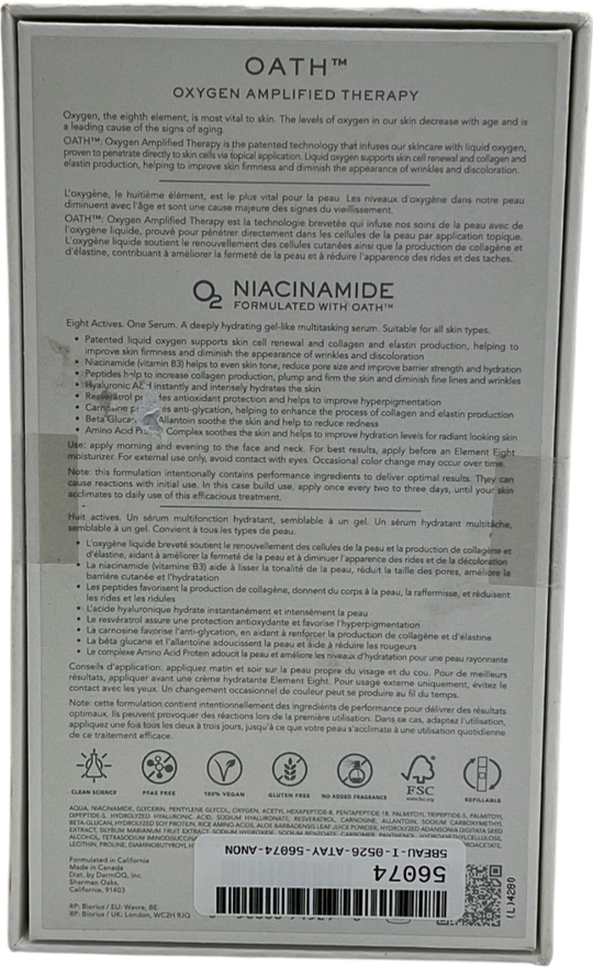Element Eight O2 Niacinamide Eight Active Serum 30ml