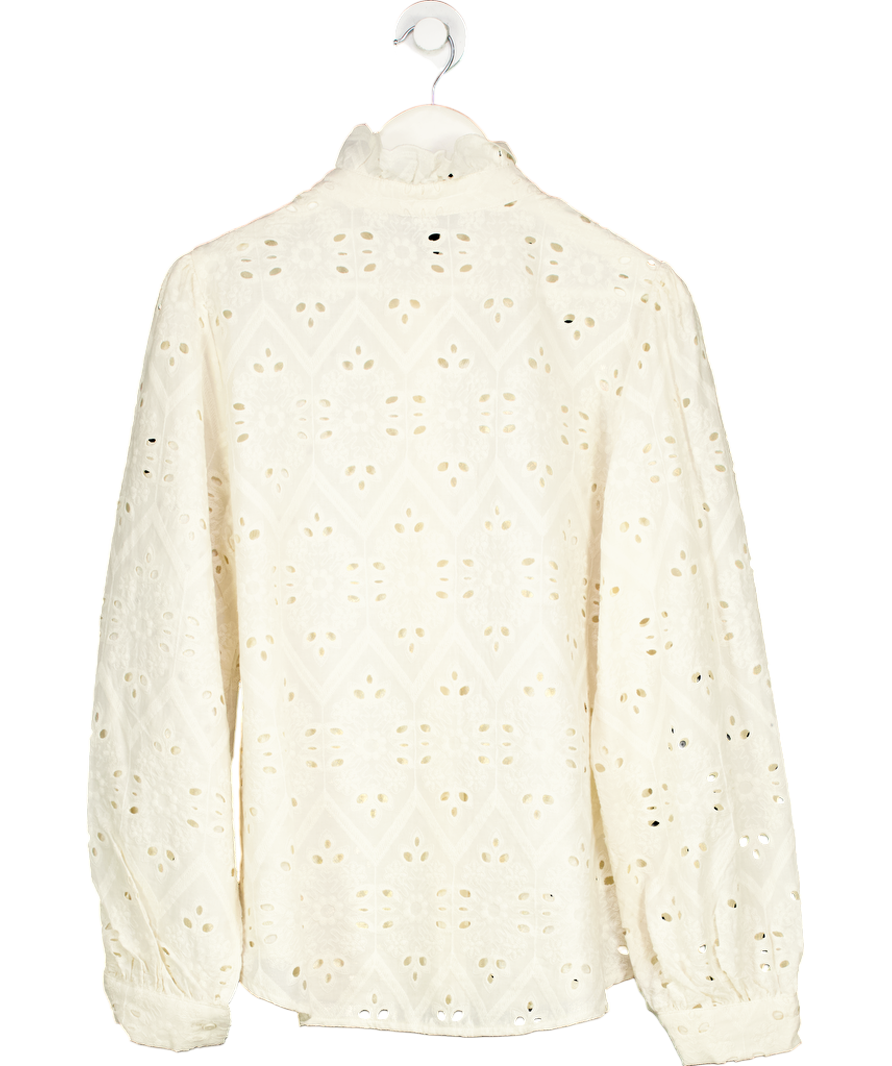 LAW & CO Bisous Project Cream Broderie Ambrose Blouse UK L