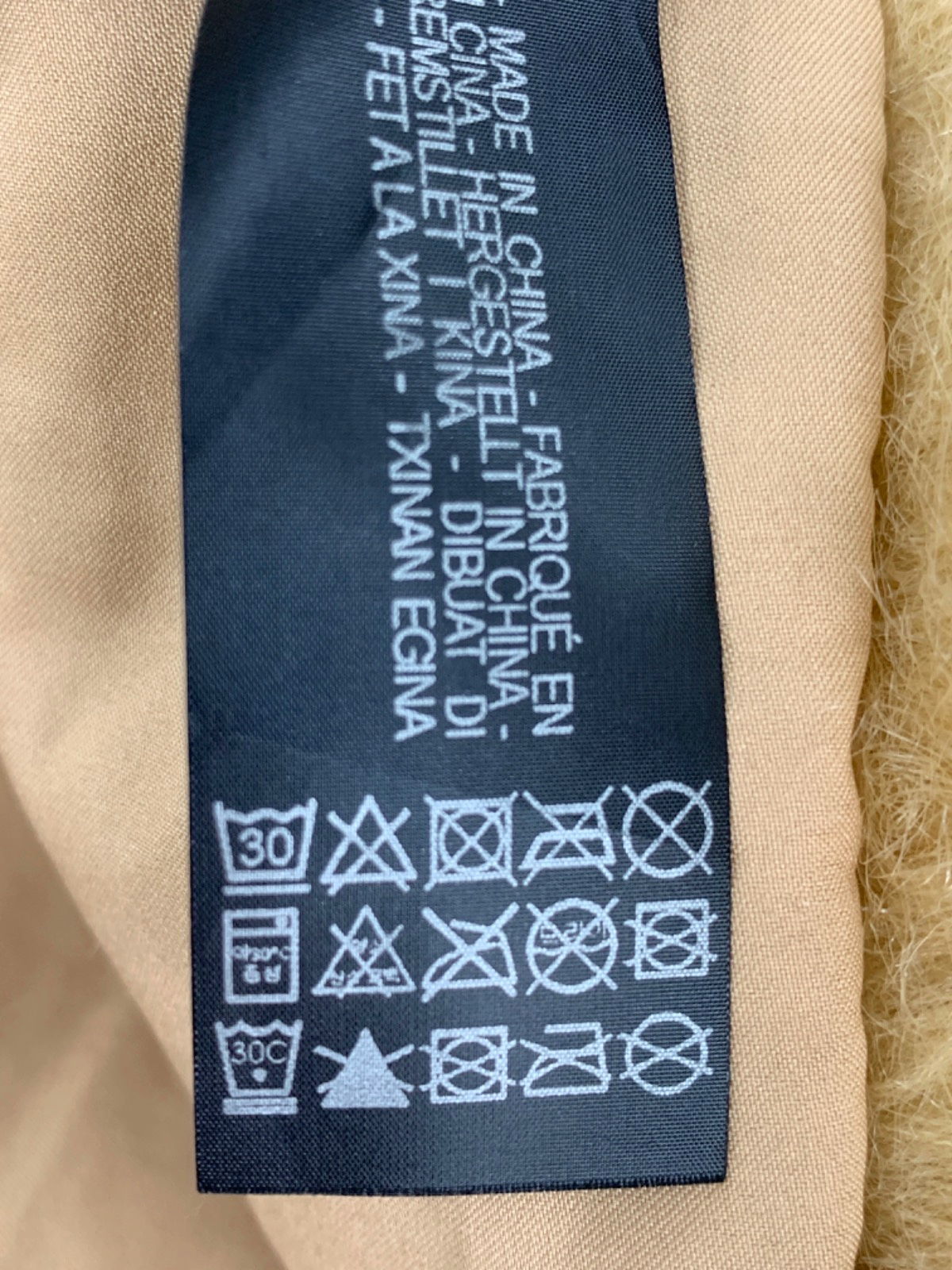 Zara Camel Faux Fur Scarf One Size