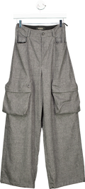 Pinko Grey Rhydon Trousersalone Flanella Disegno Galles Trousers UK 6