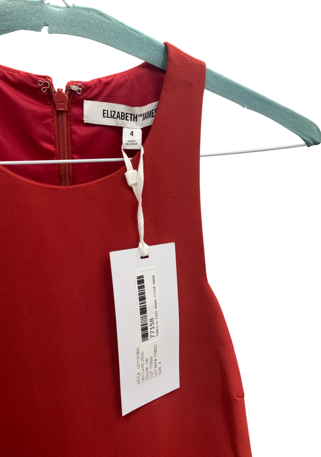 Elizabeth and James Red Claire Mini Dress UK 8