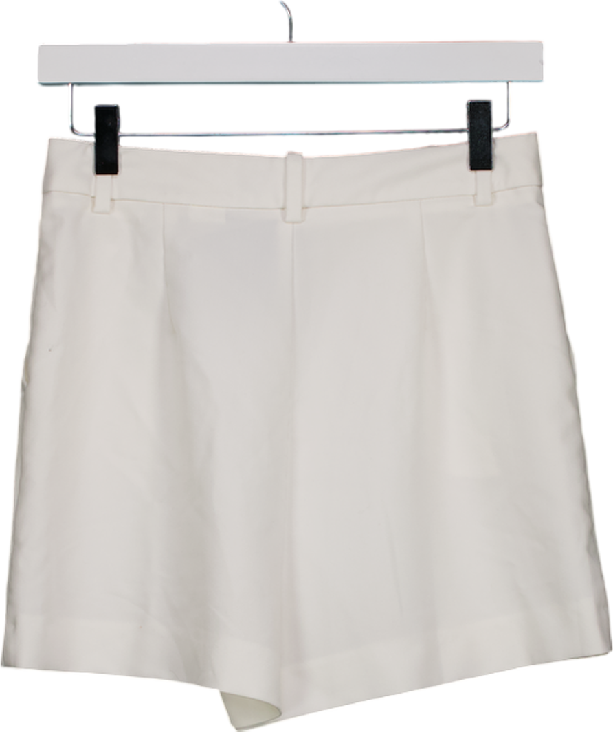 ZARA White Tailored Mini Skort UK S