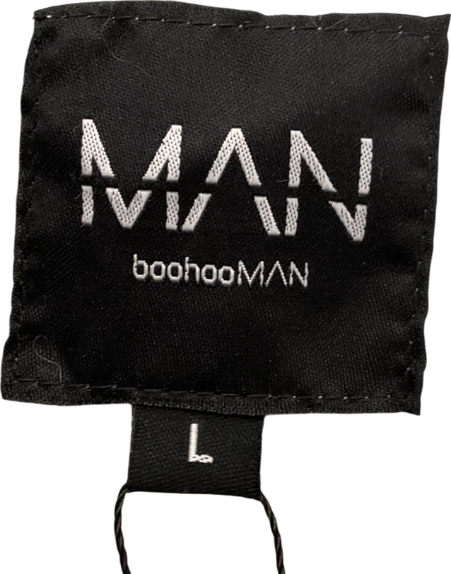 boohooMan Green Onion Quilted Popper Gilet UK L