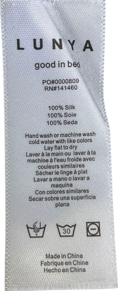 Lunya Black Washable Silk Shorts & Tee Set UK XS