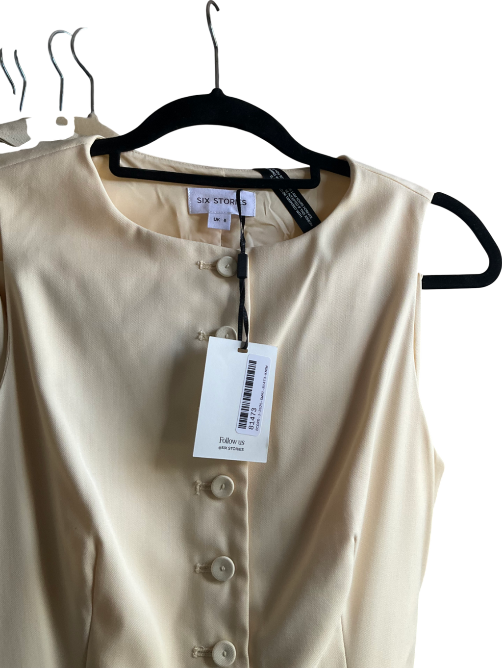 Six Stories 2-piece Yellow Meredith Button Through Waistcoat And Trousers UK 8