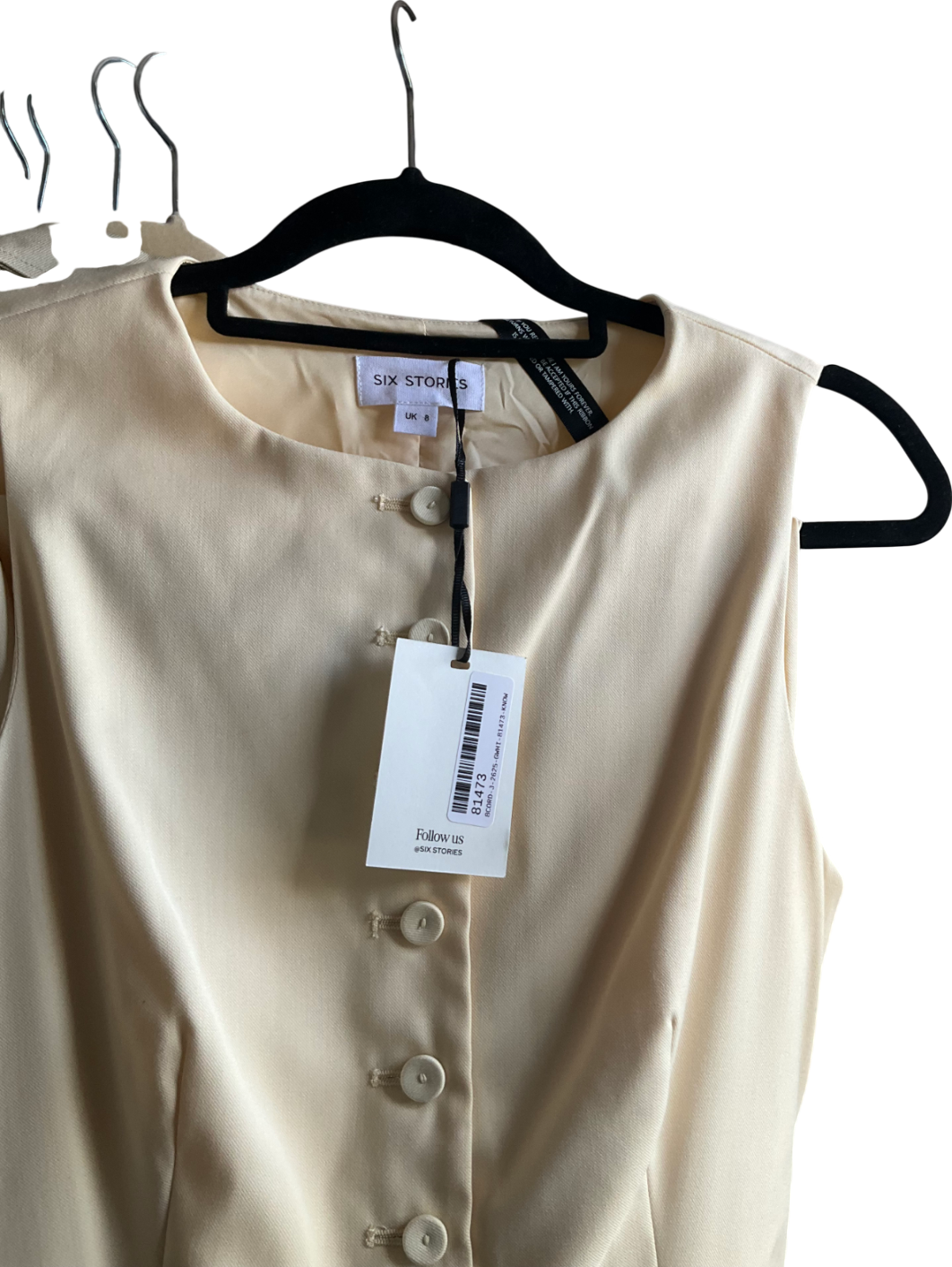 Six Stories 2-piece Yellow Meredith Button Through Waistcoat And Trousers UK 8