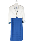 Cappelli Condici Blue Occasion Dress And Bolero Jacket Set UK 12