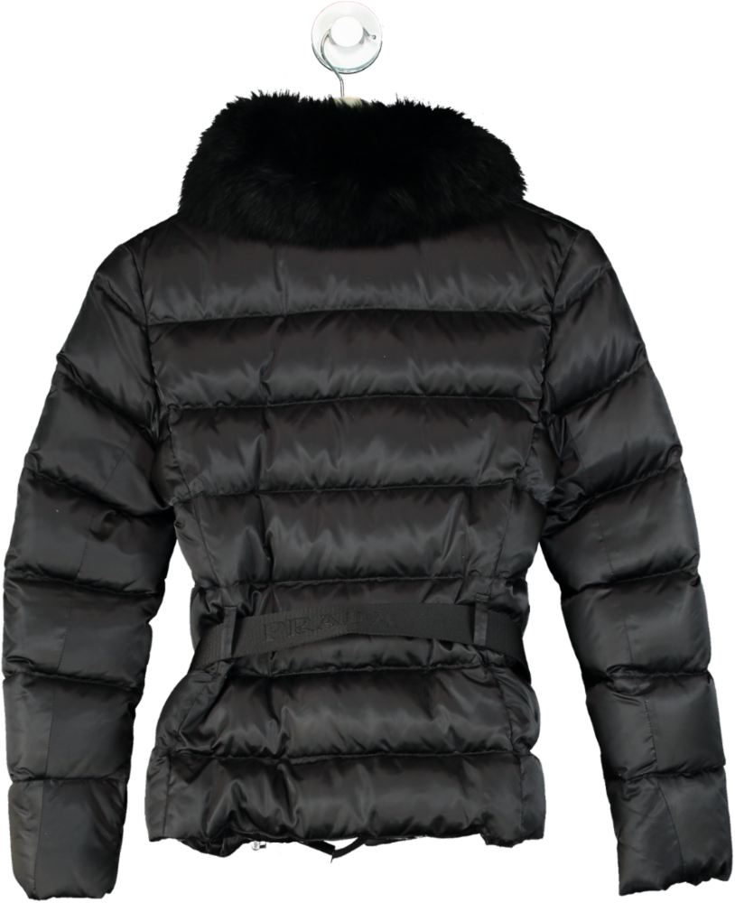 Prada puffer jacket with fur hotsell