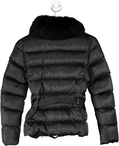 Prada Black Down Jacket With Fur Collar UK 6 Reliked