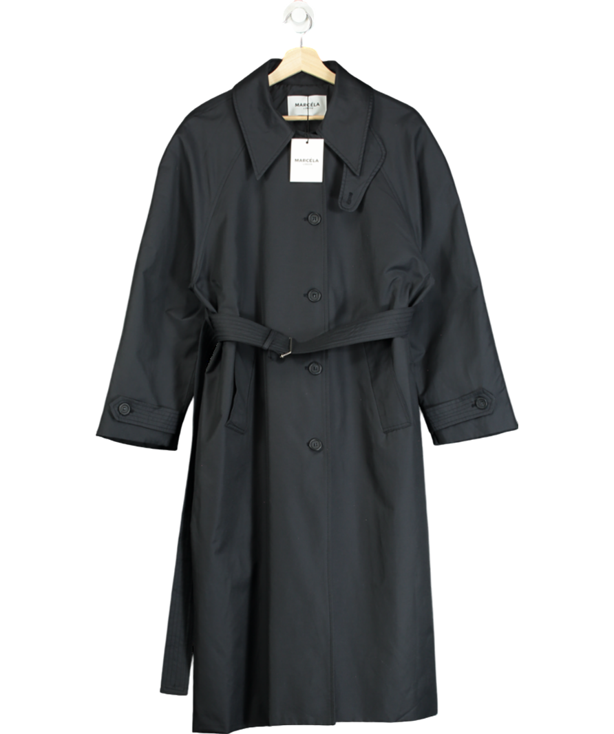 Marcela London Grey Collared Trench Coat One Size