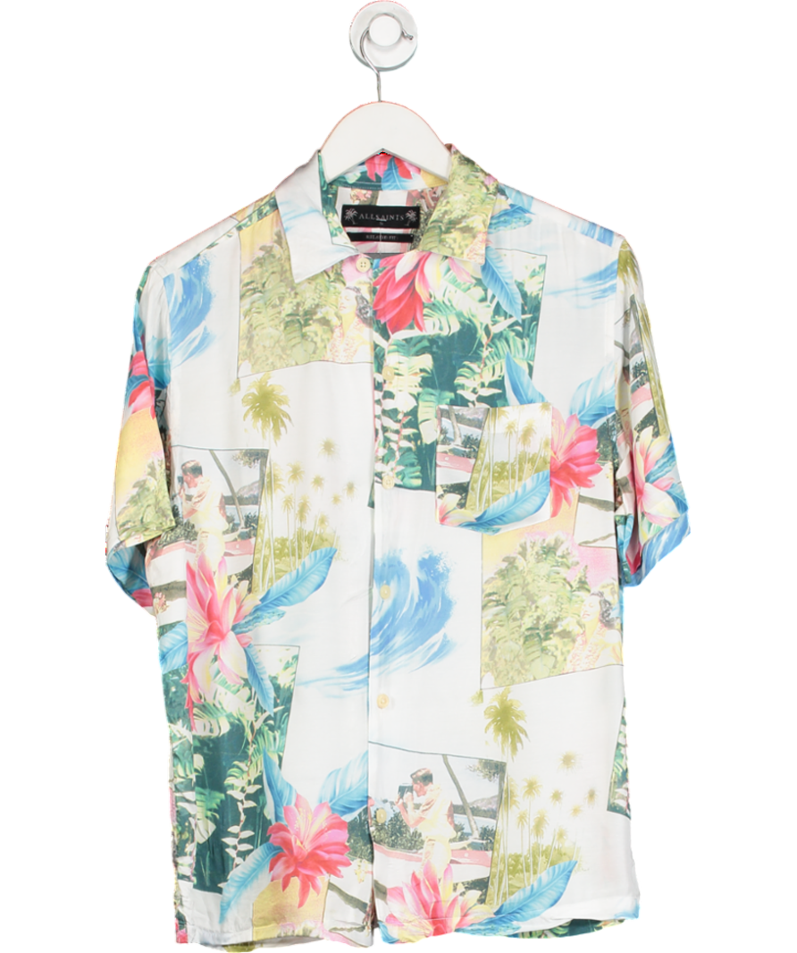 All Saints Multicoloured Kamakou Tropical Shirt UK S