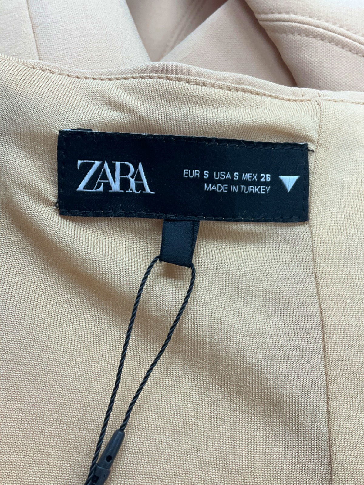 Zara Beige Halter Neck Dress UK S