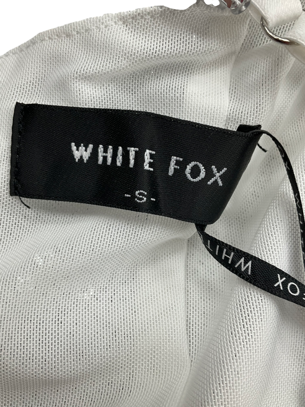 White Fox Metallic Gimmie The Light Mini Dress UK S