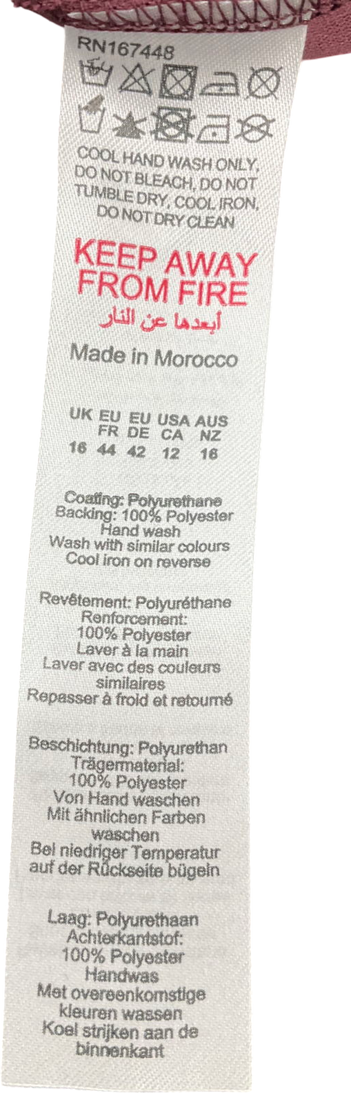 PrettyLittleThing Purple Cherry Red Faux Leather Asymmetric Top UK 16