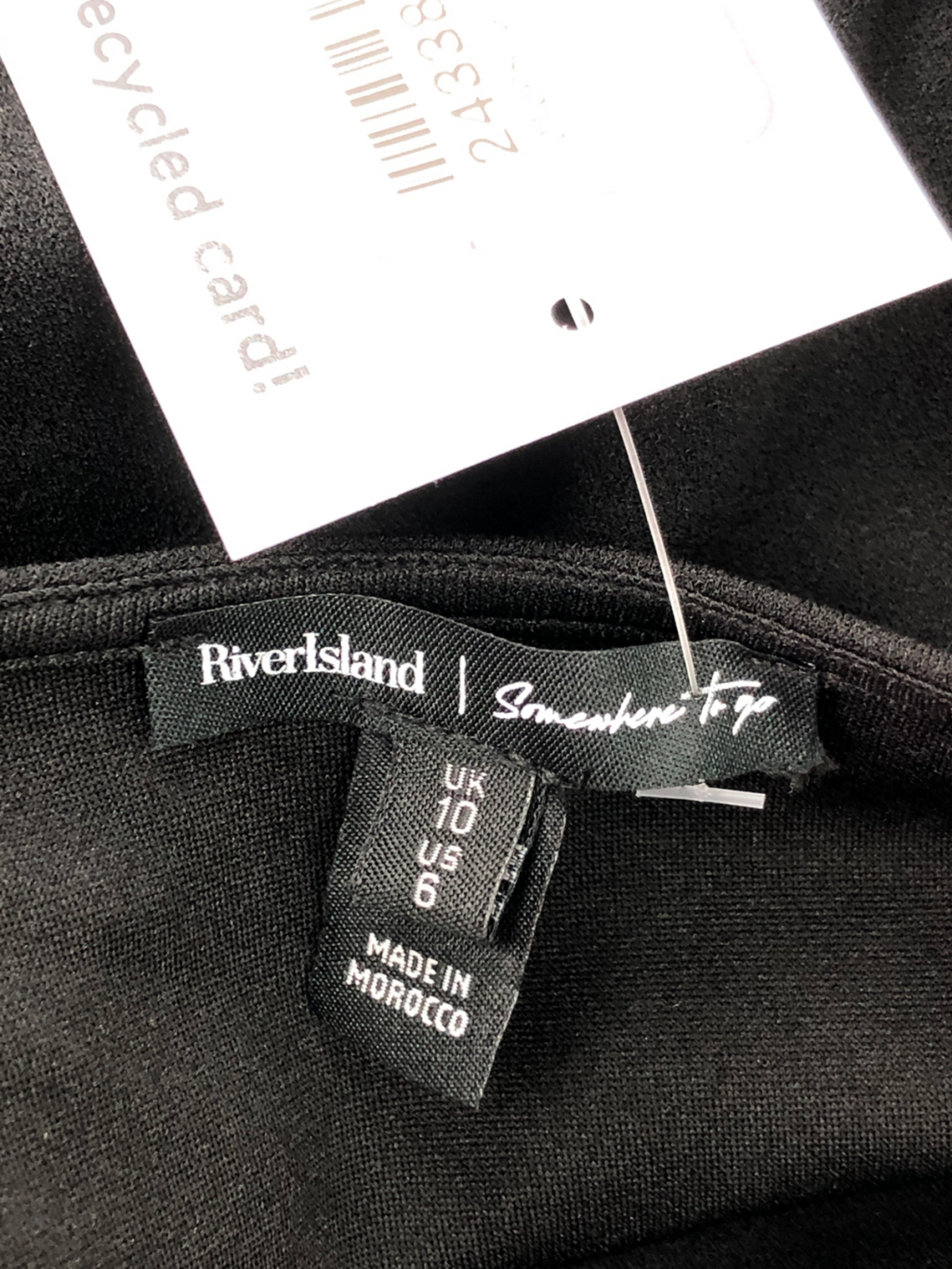 River Island Black Tailored Buttoned Jacket UK 10