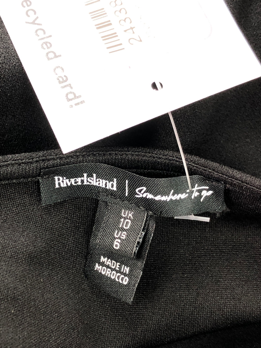 River Island Black Tailored Buttoned Jacket UK 10