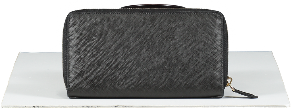 GIvenchy Black Coated Canvas Bambi Zip Around Wallet