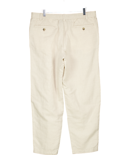 MANGO Beige Romelino Slim Fit Trousers With Drawstring W36