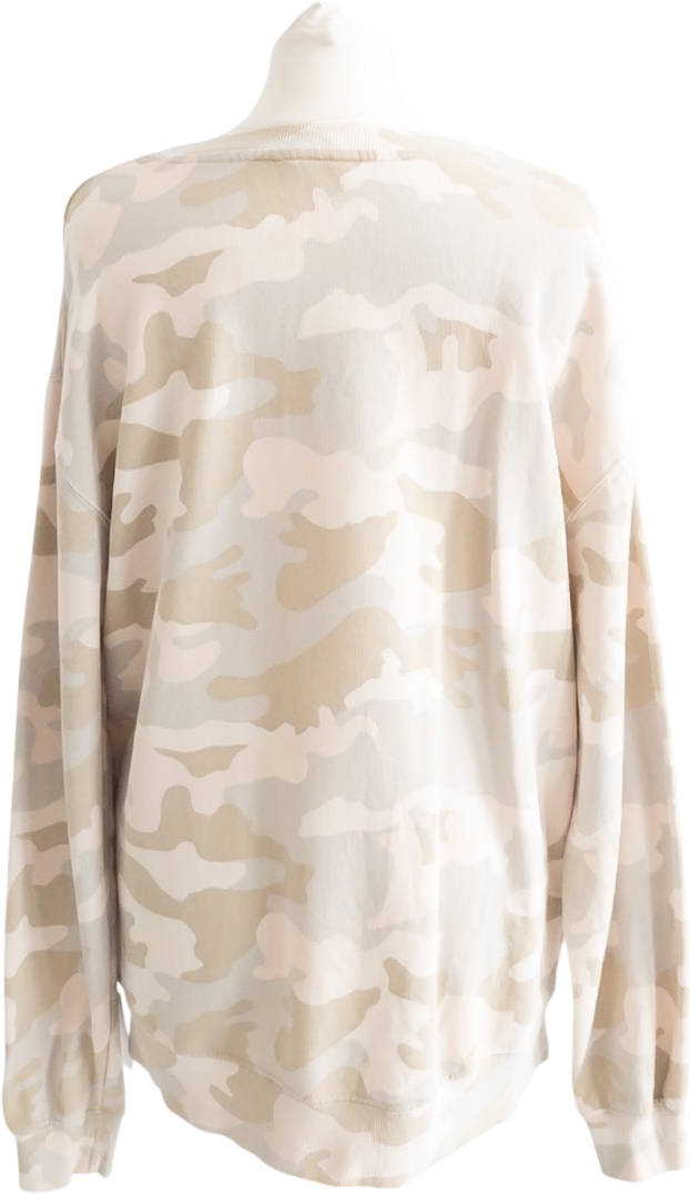 HUSH Oversized Camo Sweatshirt UK M