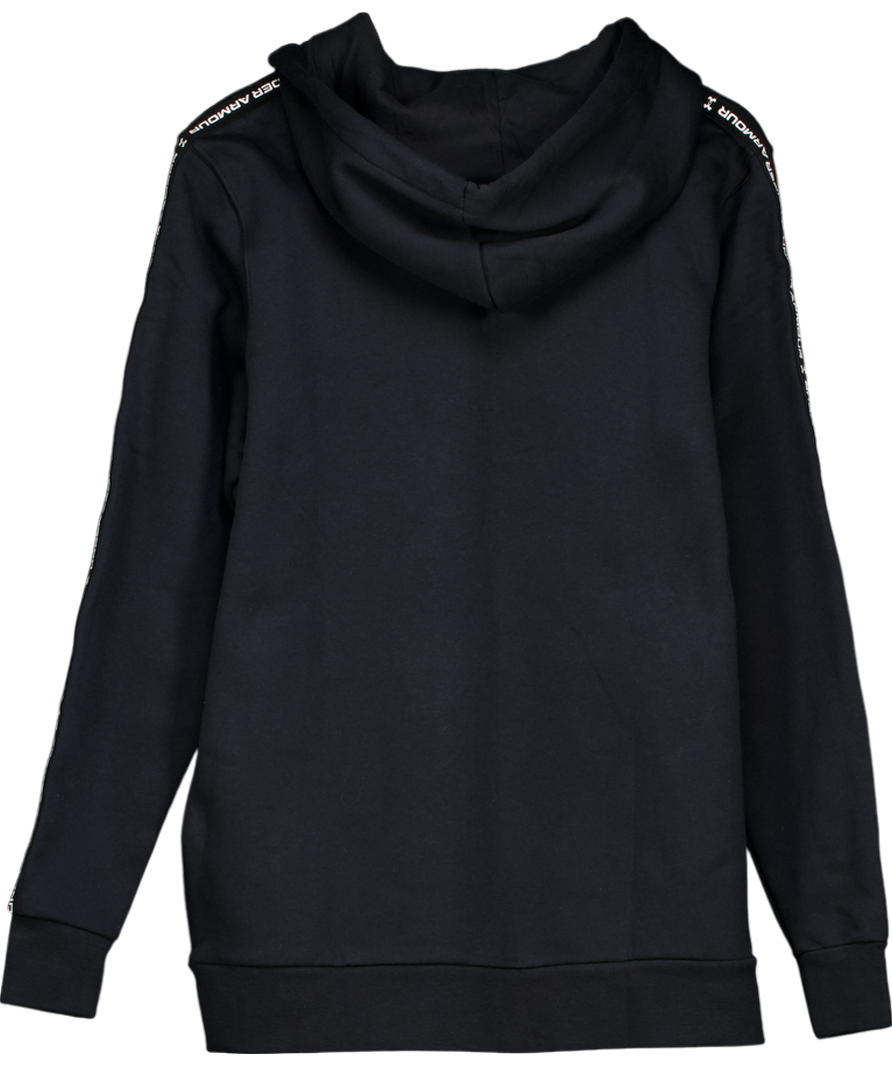 Under Armour Black Icon Fleece Taping Hoodie UK M