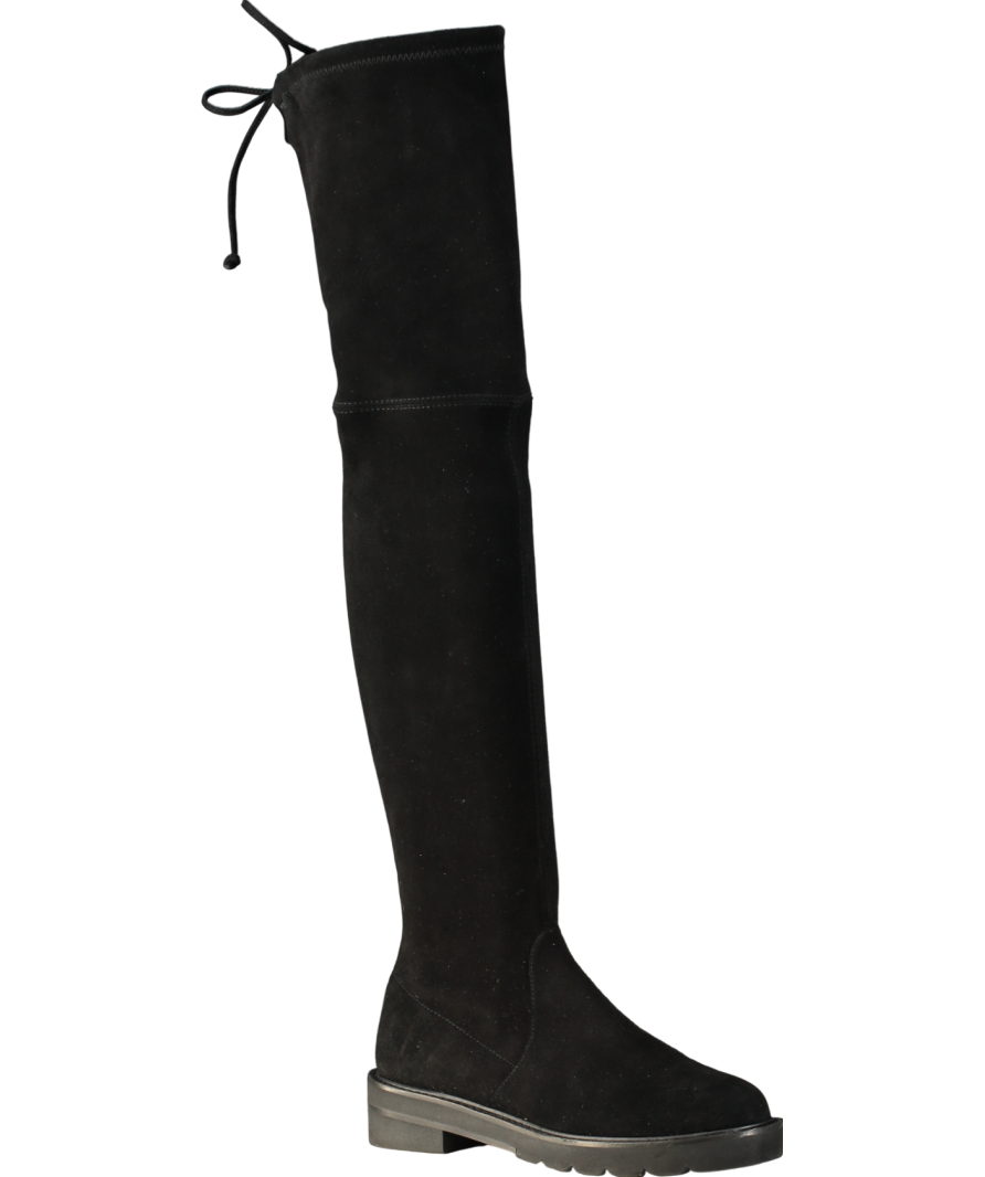 Stuart Weitzman Lowland Suede Over The Knee Boots, Black UK 4 EU 37 👠