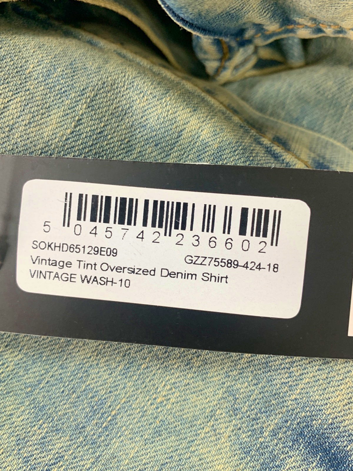 Boohoo Vintage Tint Oversized Denim Shirt UK 10