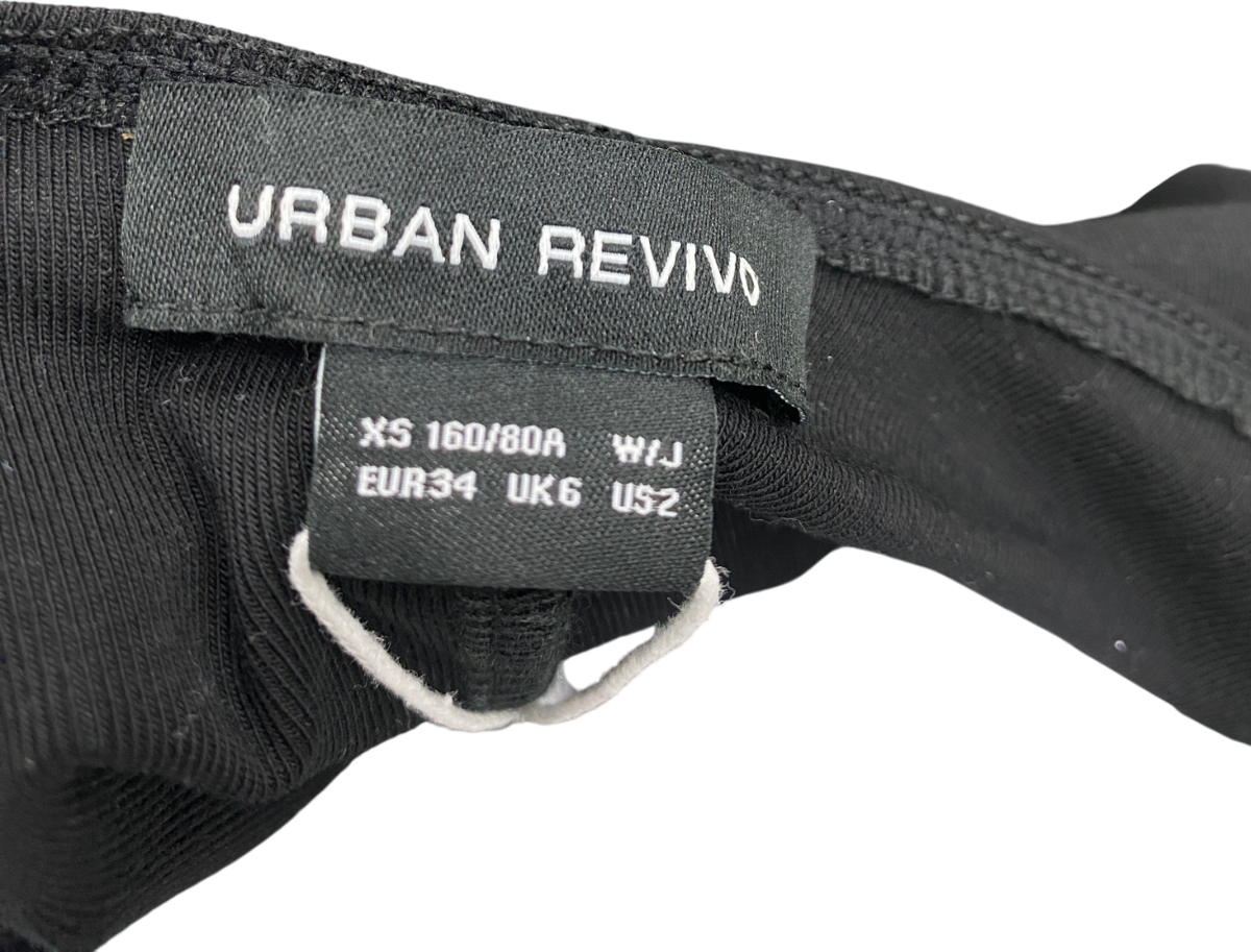 Urban Revivo Black Cut Out Back Sleeveless Top UK XS