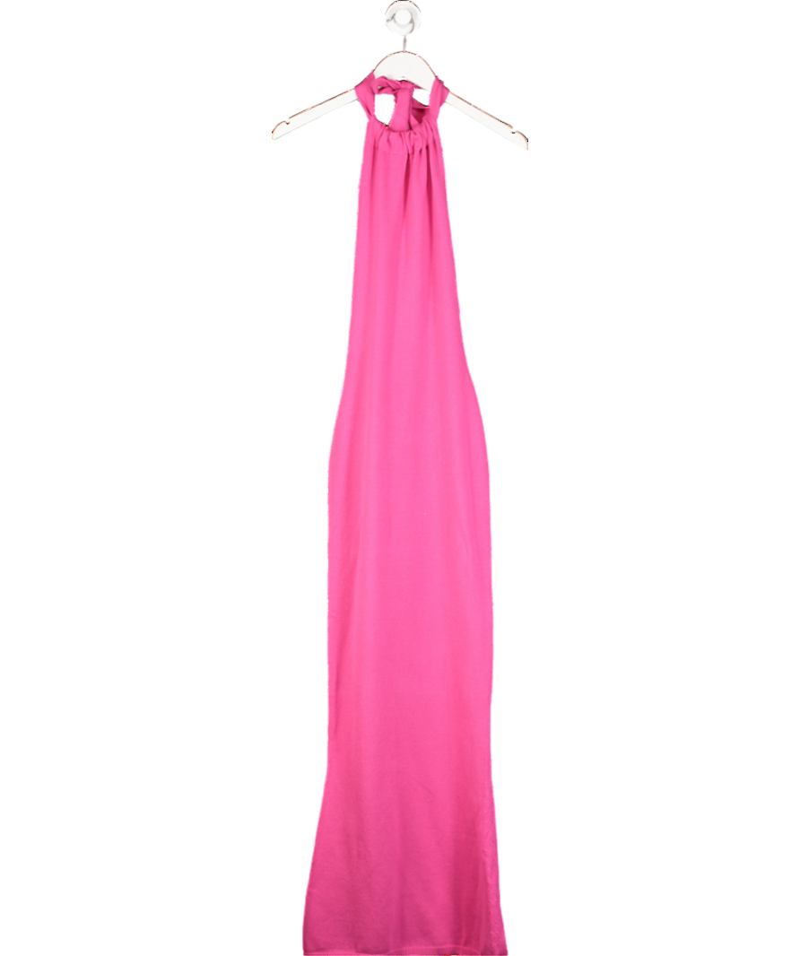 asta resort pink dress Asta Resort Pink Jersey Halter Neck Dress UK S