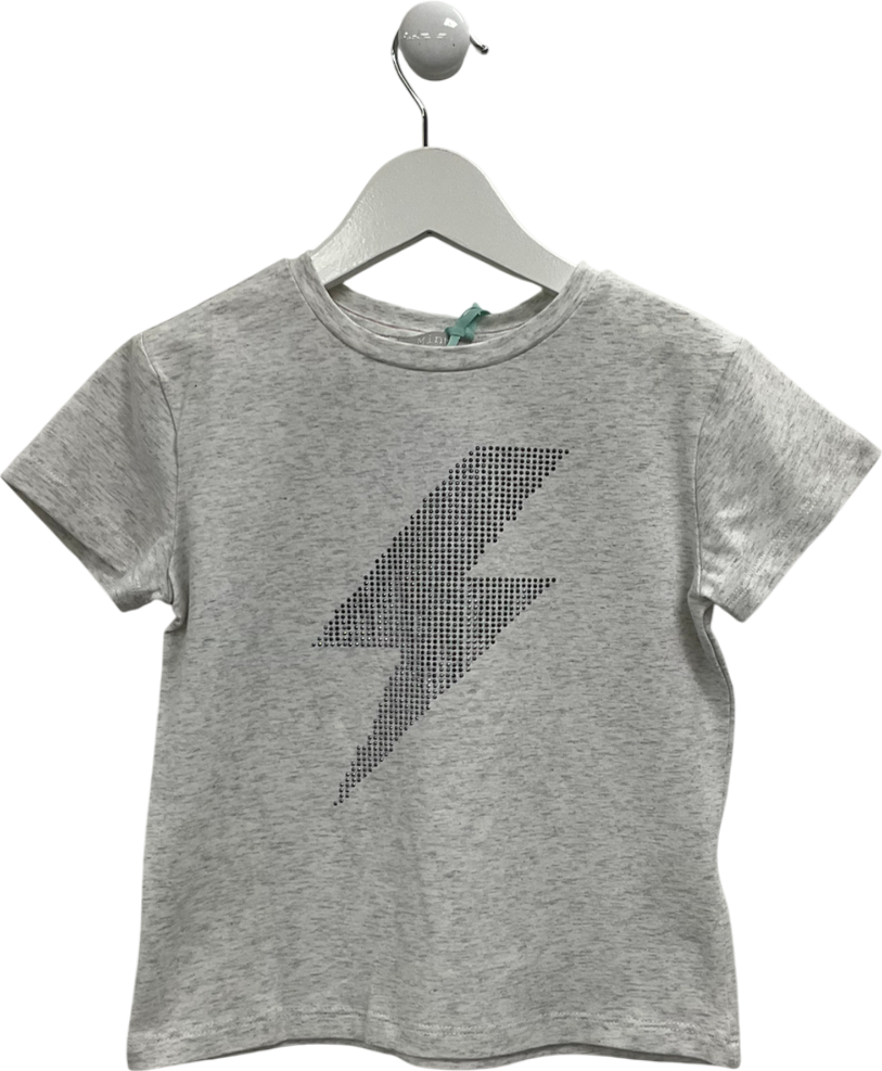 Mintie by Mint Velvet Grey Lightning Bolt T-shirt 3 Years