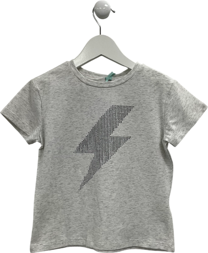 Mintie by Mint Velvet Grey Lightning Bolt T-shirt 3 Years