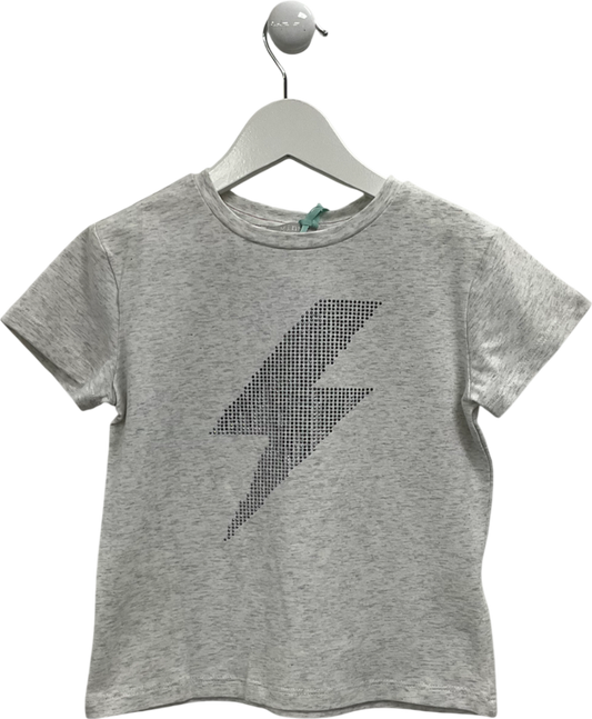 Mintie by Mint Velvet Grey Lightning Bolt T-shirt 3 Years