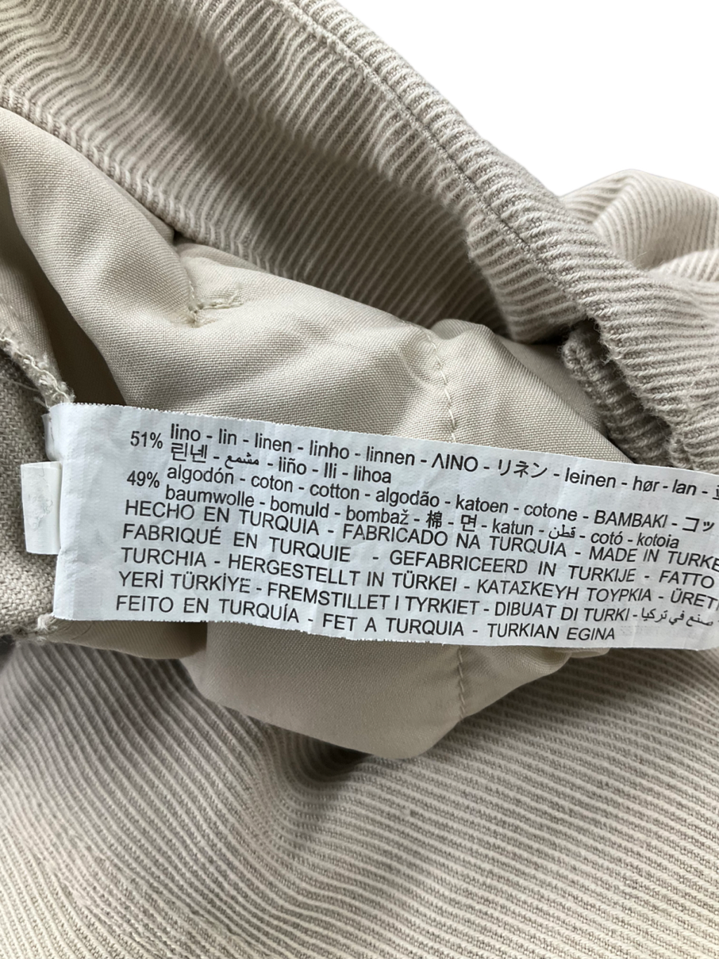 ZARA Beige Wide Leg Trousers UK S