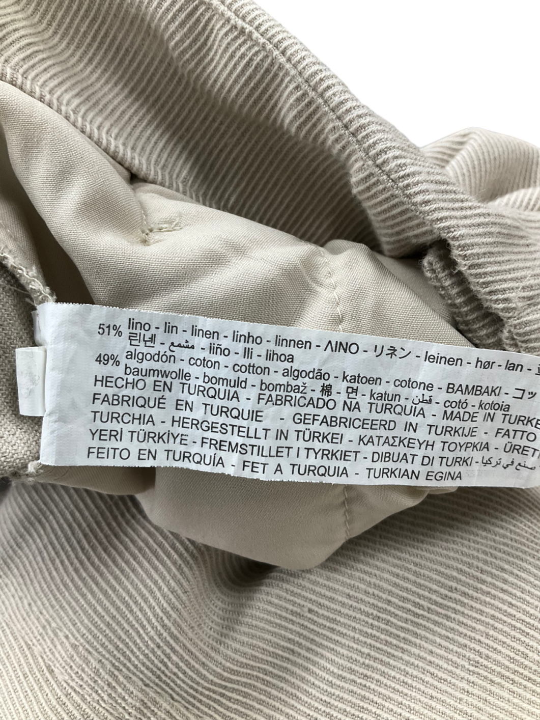 ZARA Beige Wide Leg Trousers UK S