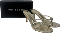 White Fox Metallic Mary Mules Champagne UK 7 EU 40 👠