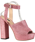 Pinko Pink Glitter Platform Sandals UK 5 EU 38 👠