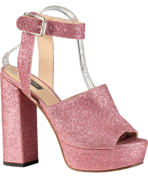 Pinko Pink Glitter Platform Sandals UK 5 EU 38
