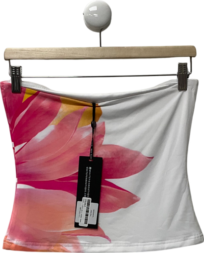 White Fox White Coral Pink Bandeau UK L