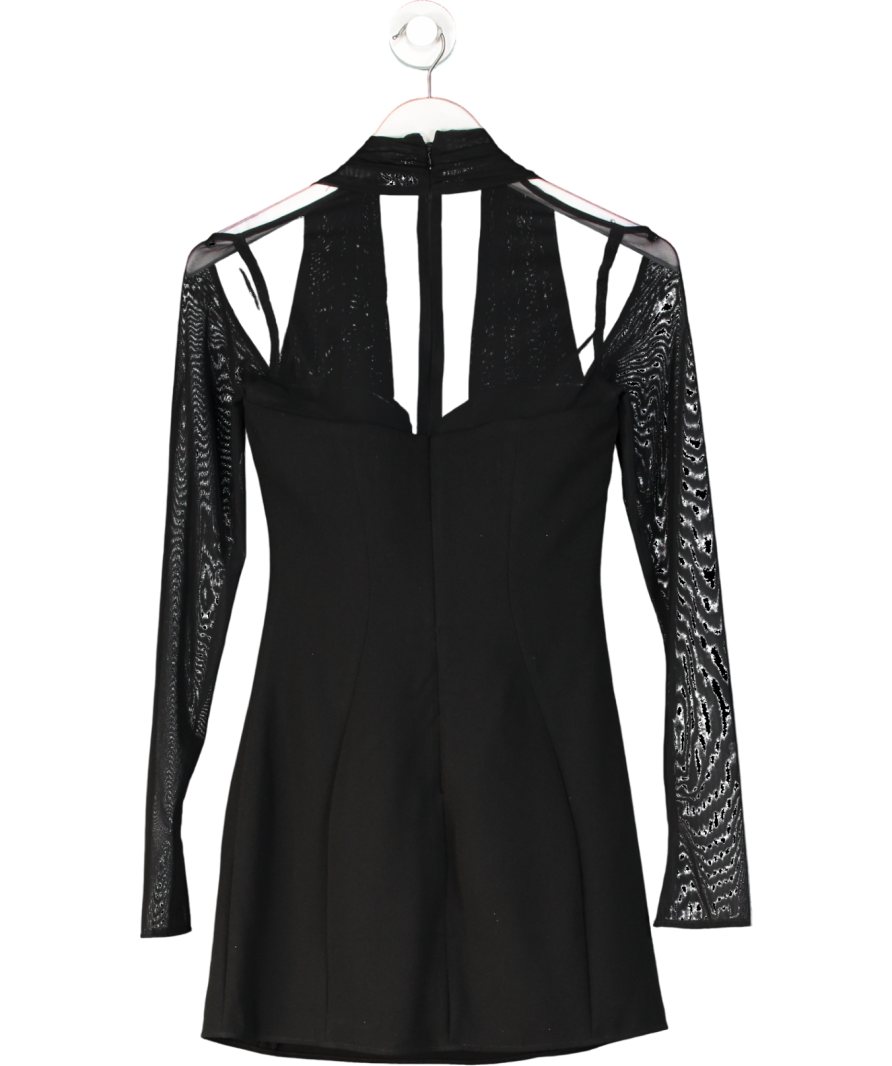 House of CB Black Holly Plunge Mini Dress Plus Cup UK S