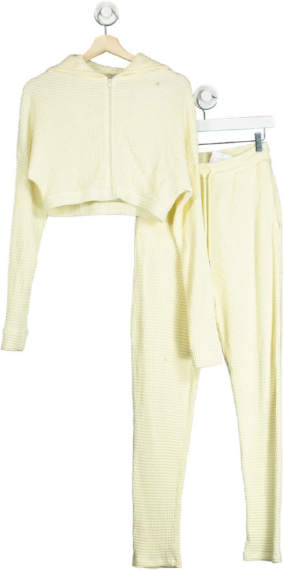 Soso Cream Waffle Knit Hoodie and Joggers Set UK 8