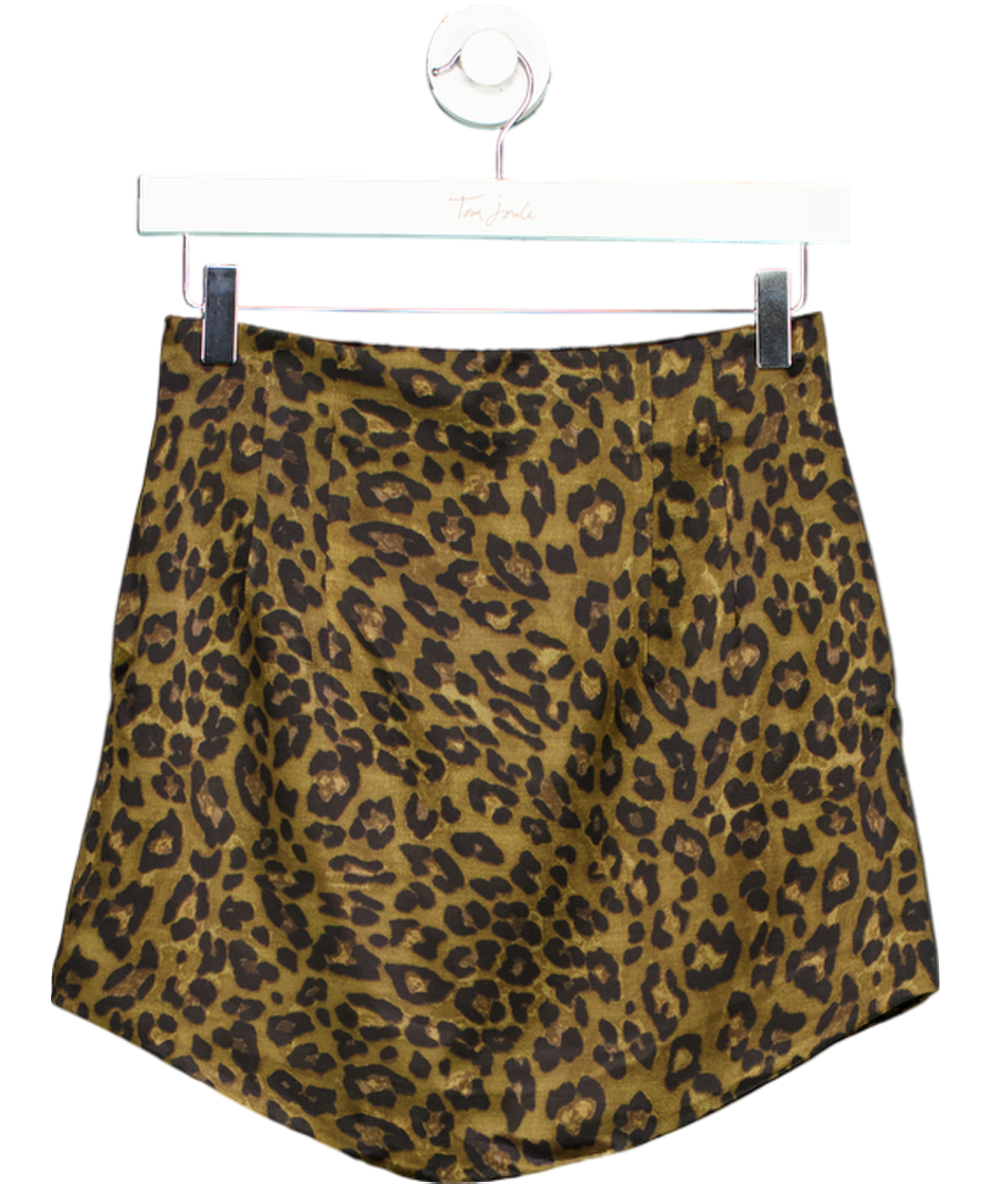 ZARA Brown Leopard Print Skirt UK 6