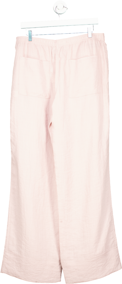 Zara Pink Wide Leg Trousers UK L