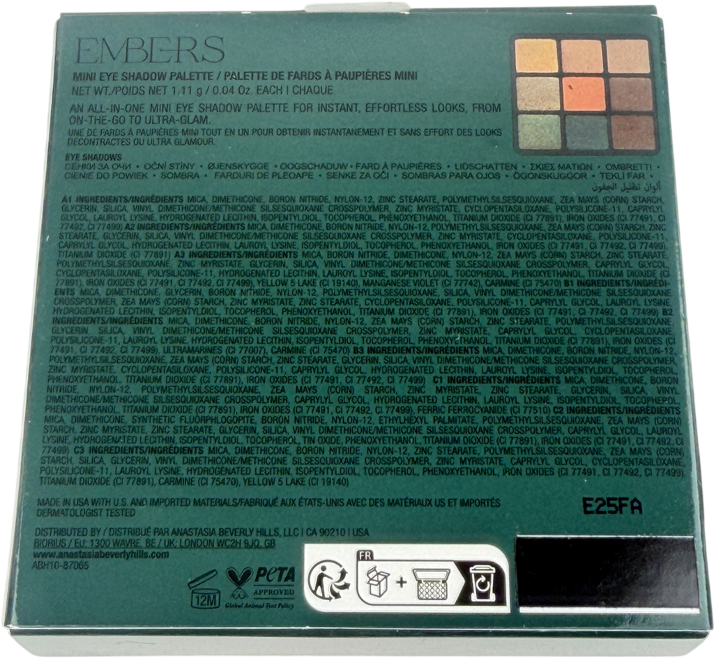 Anastasia Beverly Hills Embers Mini Eyeshadow Palette 1.11g